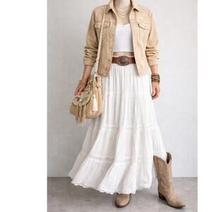 Vintage Y2K Tan Suede Shacket Jacket Womens Medium Western Minimalist